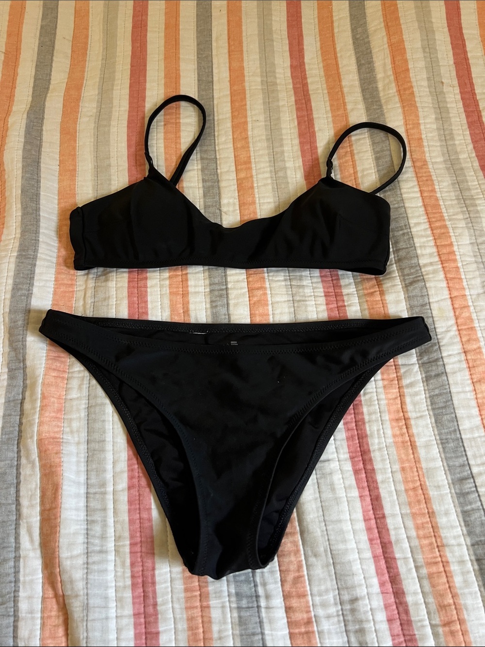 aerie Black Two-Piece Bikini Set